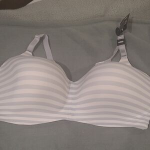 Striped Gray Bra